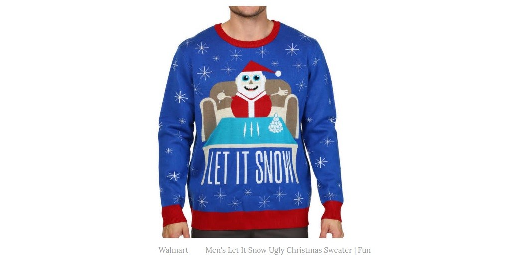 Рождественский свитер с намеком на кокаин