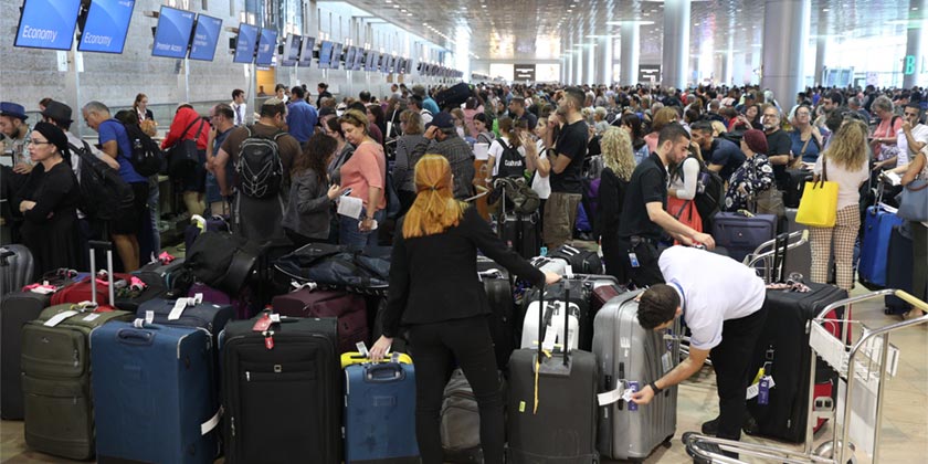 Второй раз за 48 часов — хаос в аэропорту «Бен-Гурион»