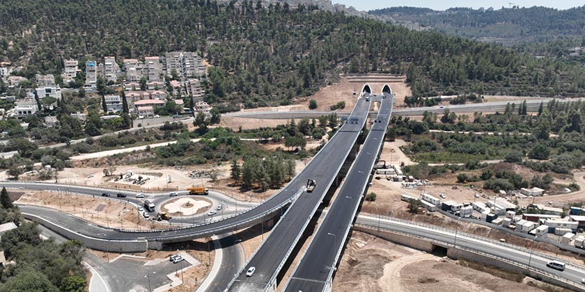 Новый въезд в Иерусалим: открыта крупная развязка на шоссе 16